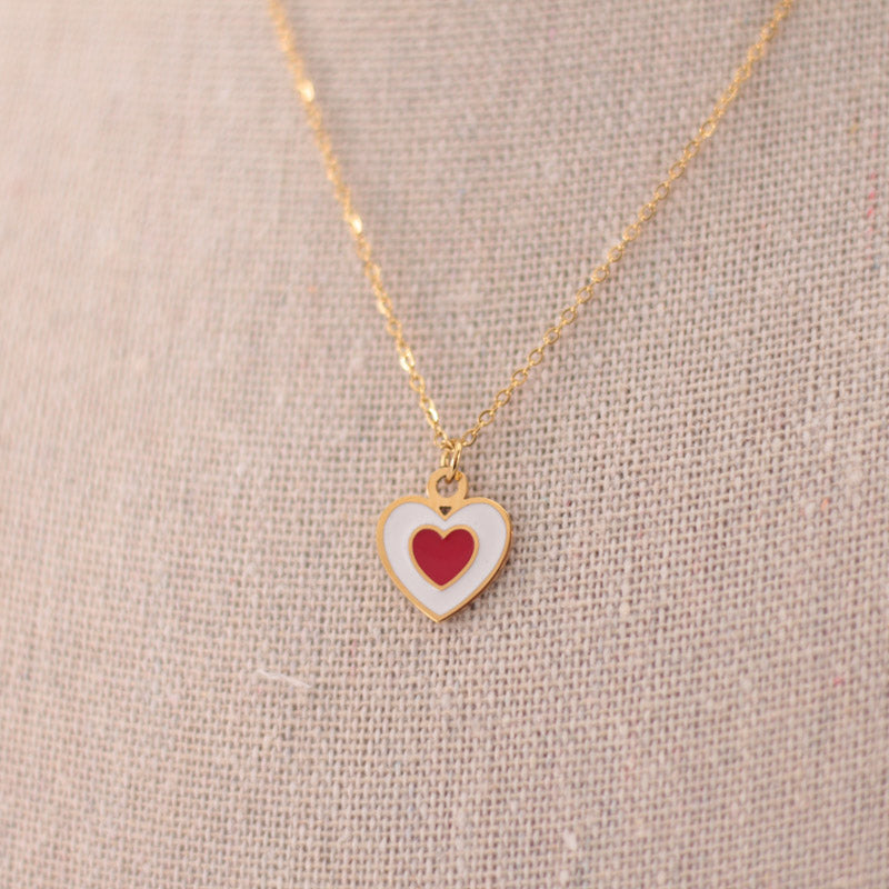 Collar CORAZON rojo