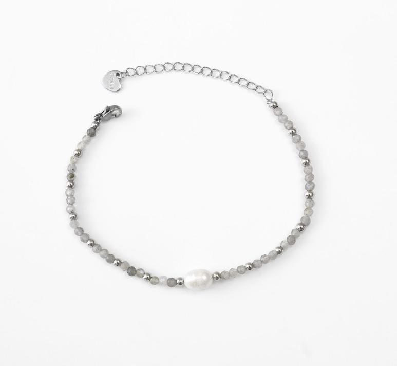 Pulsera cristales perla